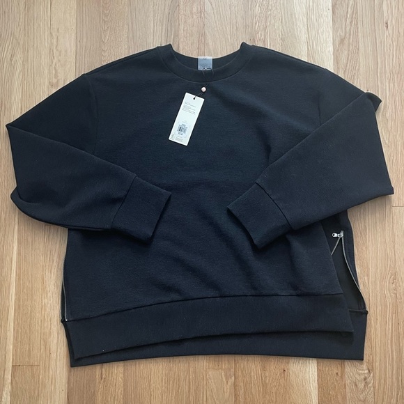 CALIA by Carrie Underwood Tops - CALIA by Carrie Underwood Side Zip Sweatshirt Pure Black Heather XXL